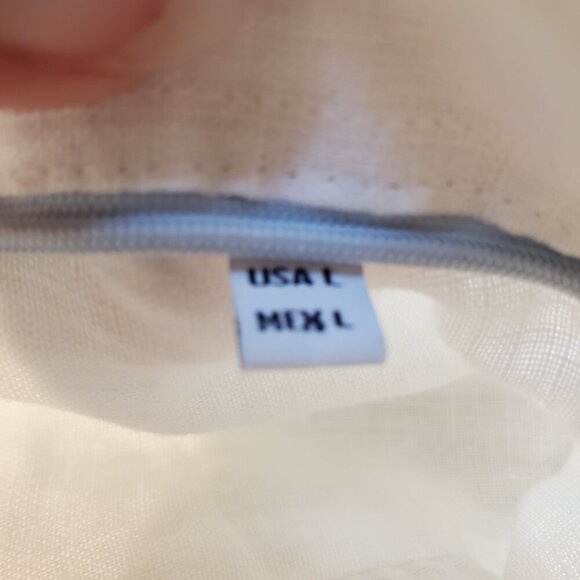 NWT PORTER & ASH SZ L Men's 100% Linen White Short Sleeve Button Down Shirt - Picture 5 of 13